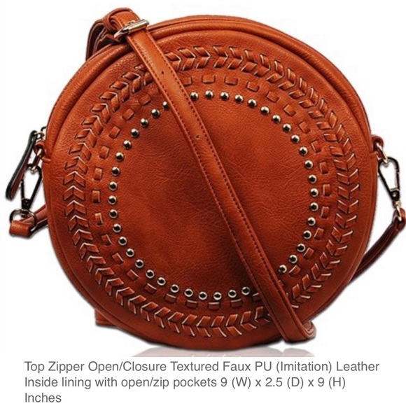 ONE LEFT!!✨ Cognac Circle Crossbody Bag - Picture 4 of 5